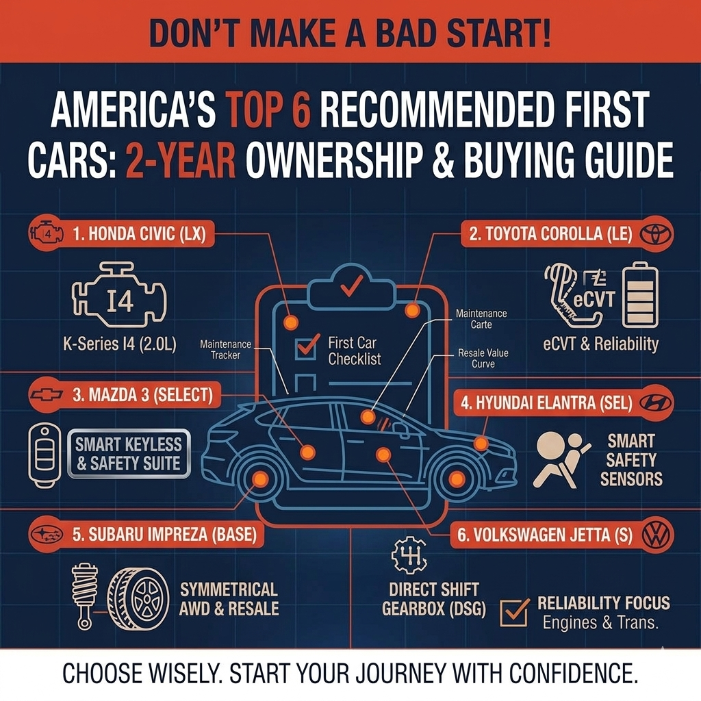 America's Top 6 Recommended First Cars: 2-Year Ownership & Buying Guide